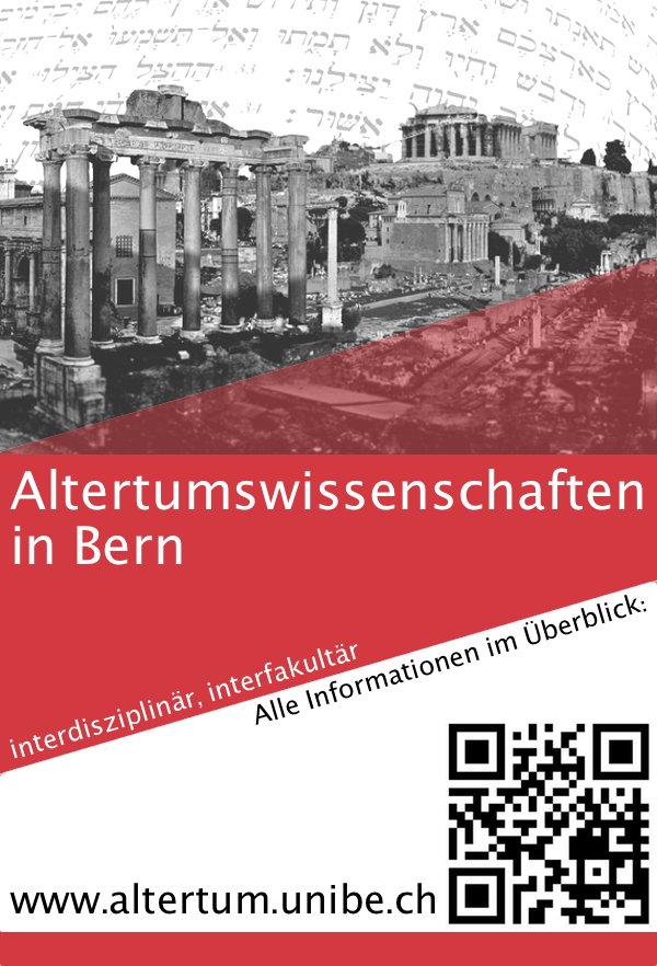 Bild: Flyer Altertumswissenschaften in Bern offen für Studierende der Theologie